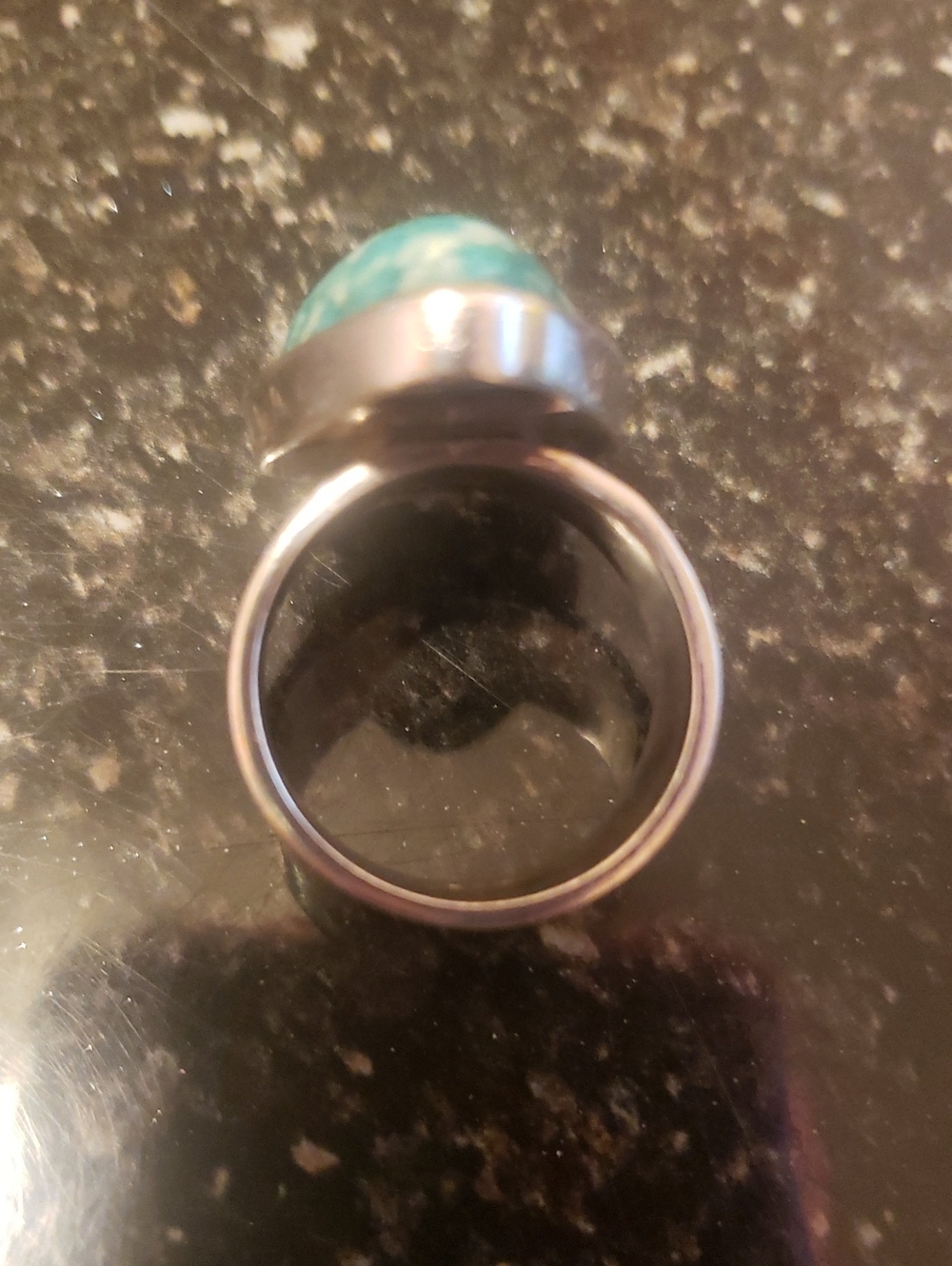 Turquoise Teardrop Sterling-Style Women's Ring Beautiful Ring - Picture 3 of 4